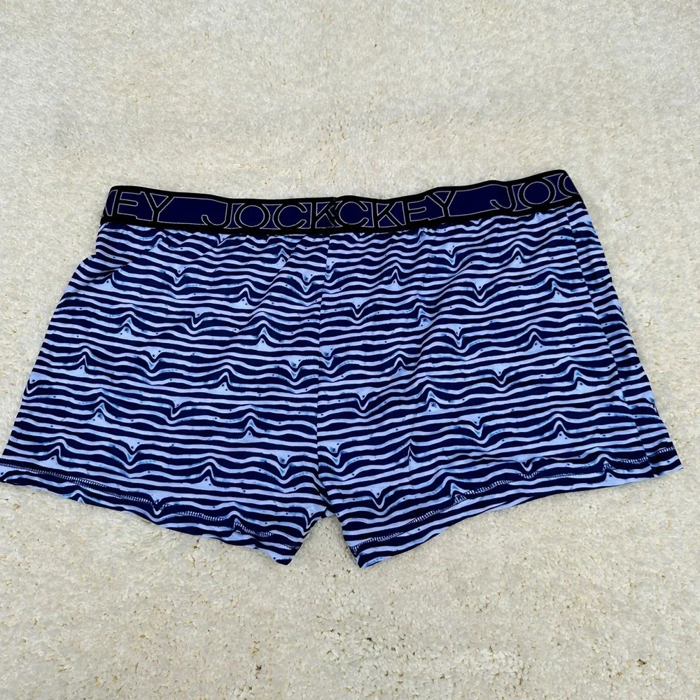 NEW 3-pack Jockey ActiveMicro Stretch Boxer Briefs Sz XL In Blue Colorway